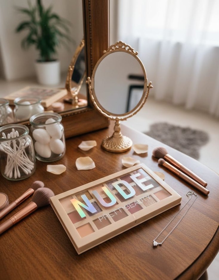 18'li NUDE Far Paleti -Doğal & Işıltılı Tonlar - Görsel 2