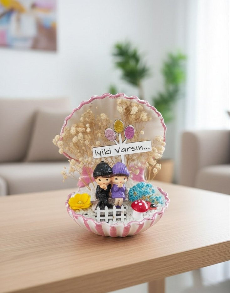 Renkli İyiki Varsın Figürlü Dekor -Teraryum - Görsel 3