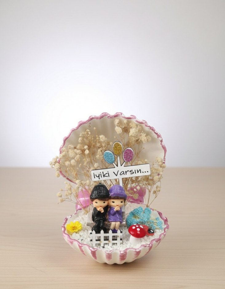 Renkli İyiki Varsın Figürlü Dekor -Teraryum - Görsel 2