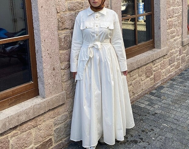 beyaz elbise - Görsel 5