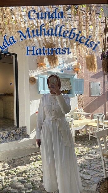 beyaz elbise - Görsel 6