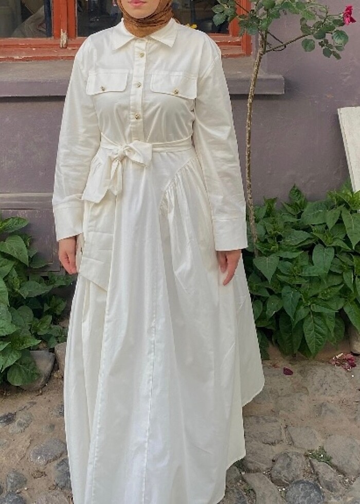 beyaz elbise - Görsel 4