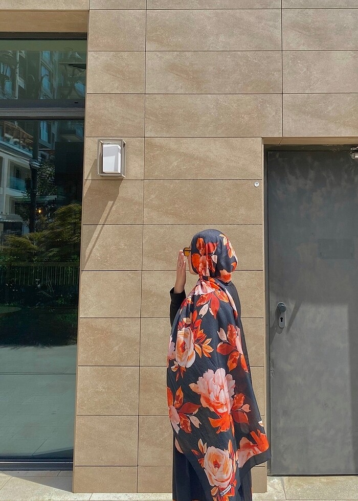 şal gül desenli - Görsel 2