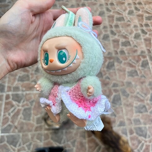 Labubu Pembe Yelek Kostüm Kıyafet