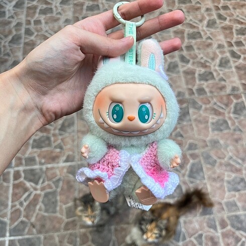 Diğer Labubu Pembe Yelek Kostüm Kıyafet