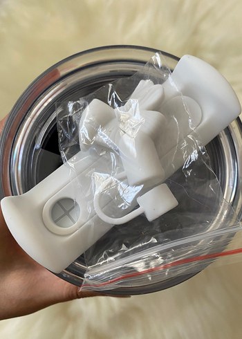 Beyaz Pastel Desenli Stanley Termos Bardak - Görsel 2