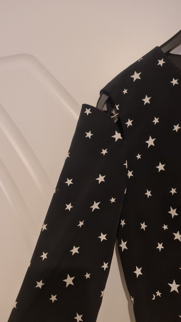 Twist Siyah Puantiyeli Volanlı Midi Elbise - Görsel 3