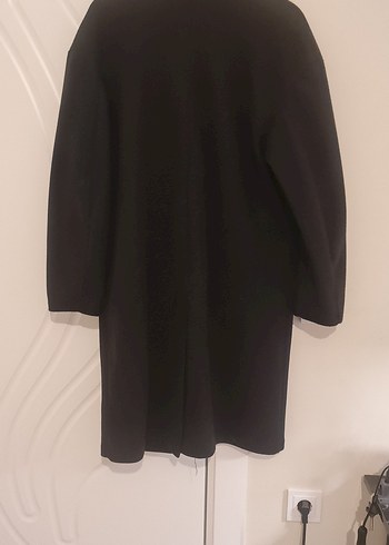 Bershka Düük omuz Düğmeli Siyah Kaban - Görsel 5