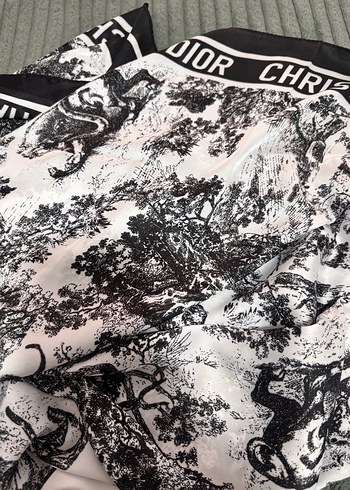 Dior Christian Dior Beyaz Gri Streetwear şal