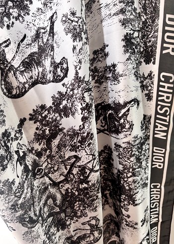 Beden Christian Dior Beyaz Gri Streetwear şal