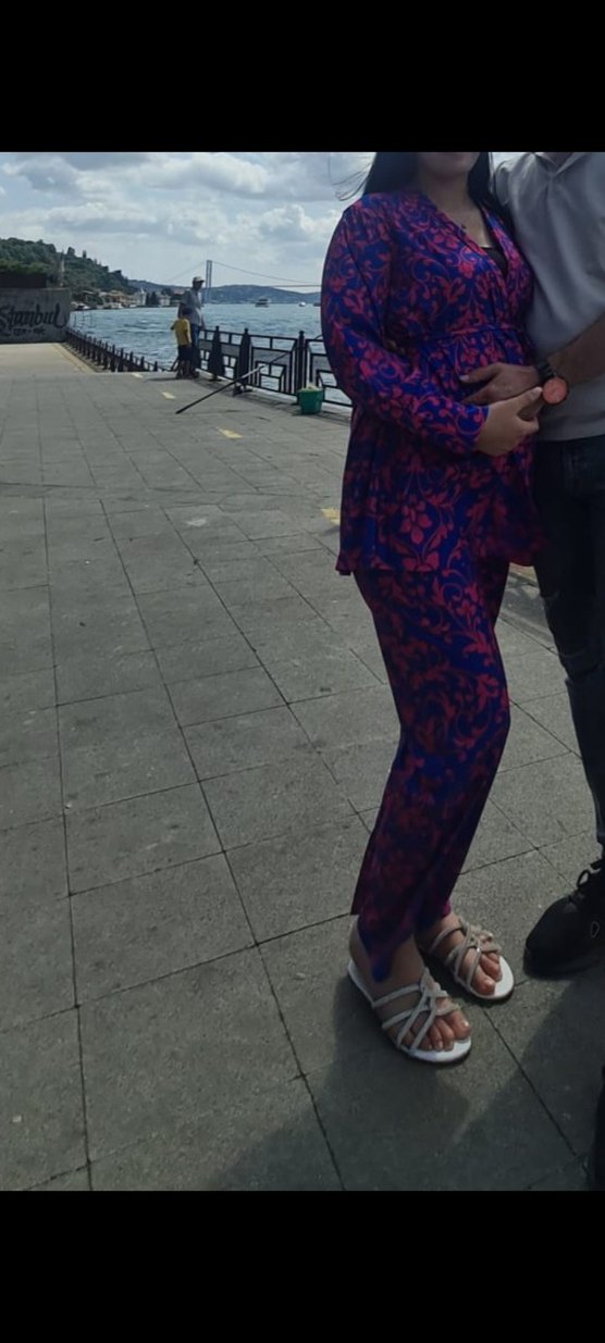 alt üst takim saten  çok rahat hamile takımı veya tesettür - Görsel 4