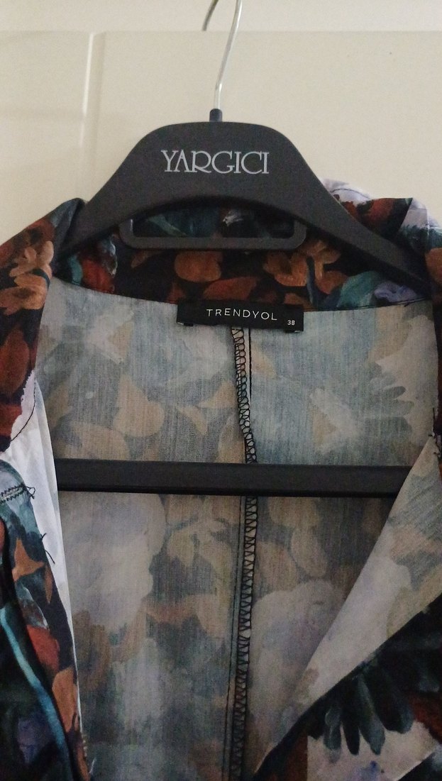 Kadın Çok Renkli Midi Batik Desenli Salaş Elbise - Görsel 2