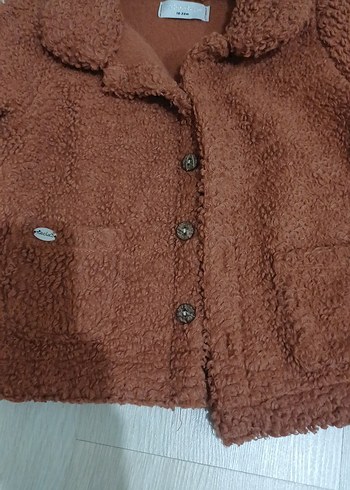 Necix's Marka Kız Çocuk Kahverengi Kürklü Ceket - Görsel 4