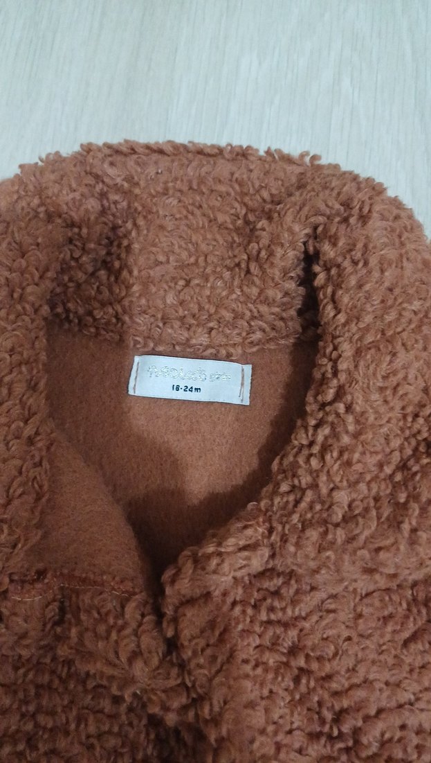 Necix's Marka Kız Çocuk Kahverengi Kürklü Ceket - Görsel 2