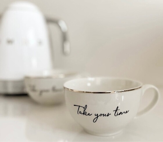 Beden beyaz Renk H&M Home Take your Time Fincan