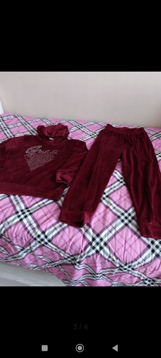 Bordo Kadın Rahat Uzun Kollu Pijama Takımı - Görsel 2