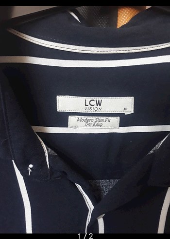 Dikey Çizgili Erkek Kısa Kollu Gömlek - Görsel 2