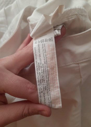 Beyaz Kadın Kumaş Pantolon, Normal Boy, Fermuarlı - Görsel 5