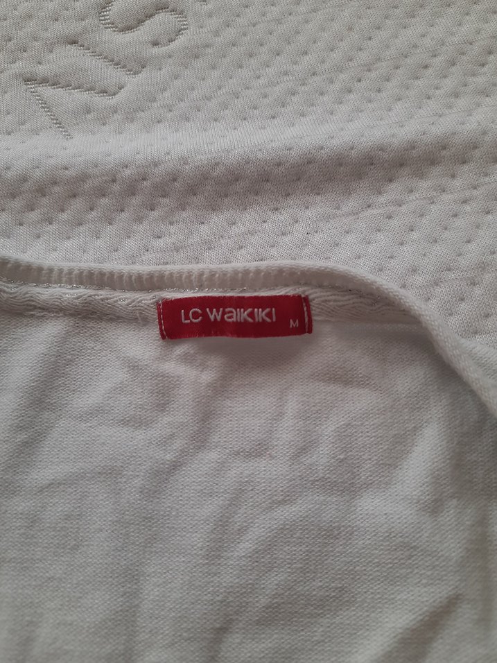 Düğmeli Beyaz Kadın Keten Hırka - Görsel 2