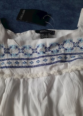 Nakışlı Şile Bezi Kumaş Elbise - Görsel 2