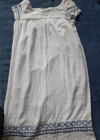 Nakışlı Şile Bezi Kumaş Elbise - Görsel 5