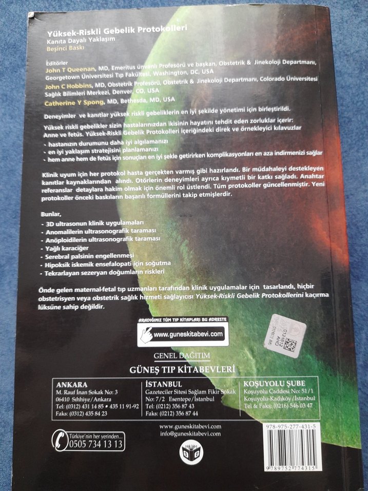 Yüksek Riskli Gebelik Protokolleri - 5. Baskı - Görsel 3