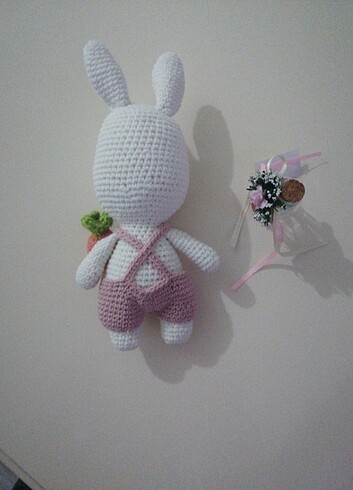  Beden Renk Amigurumi Pembe Tavşan 