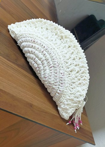 Nakışlı Örgü Bohem Kadın Clutch Çanta el örgüsü sıfır