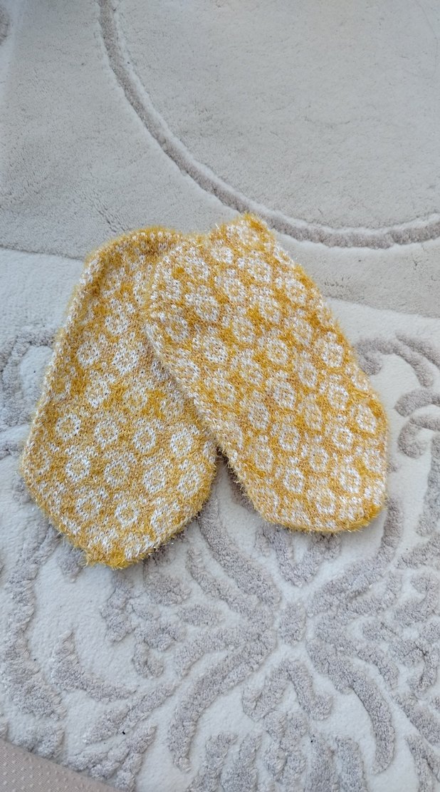 Sarı Nakışlı Renkli Fırın Eldiveni - Görsel 2