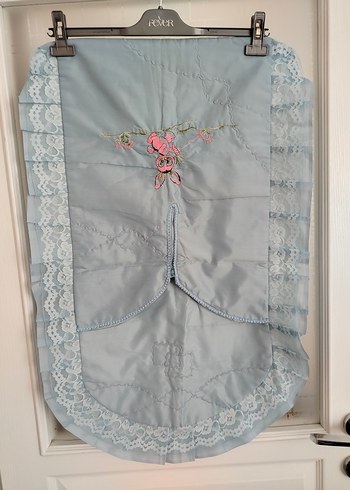 Nakışlı, Uzun, Askısız Gri Hamile ve Emzirme Gecelik - Görsel 5