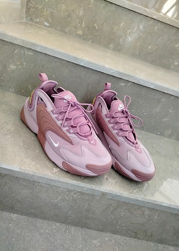 Pembe Bağcıklı Spor Yüksek Topuklu Sneakers orjinal