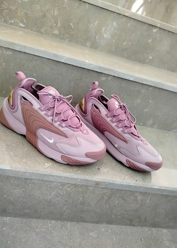 40 Beden Pembe Bağcıklı Spor Yüksek Topuklu Sneakers orjinal