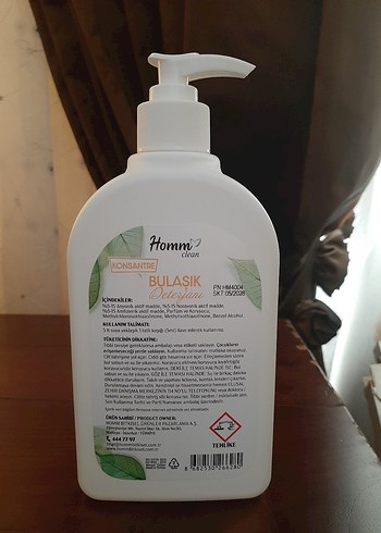Diğer Homma Konsantre Bulaşık Deterjanı 500 ml