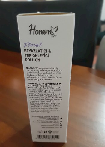 Diğer Beyazlatıcı ve ter önleyici etkili rolon