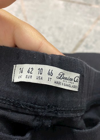 l Beden siyah Renk Siyah Midi Boy Regular Fit Kadın Jean