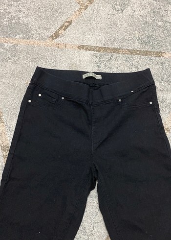 l Beden Siyah Midi Boy Regular Fit Kadın Jean