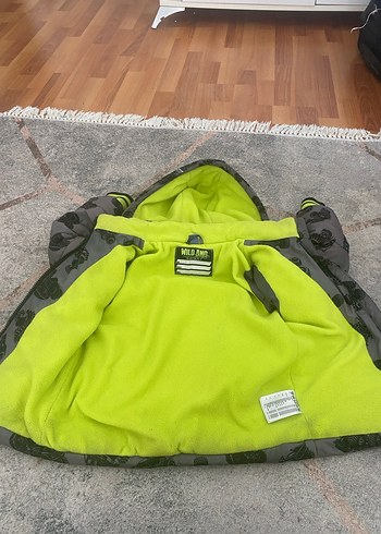 Kapüşonlu Gri Erkek Çocuk Mont - Görsel 2