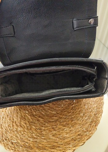 Gri Deri Kadın Çanta Tokalı - Görsel 4