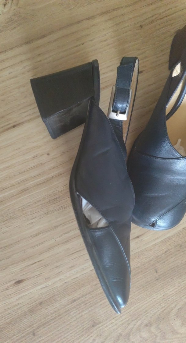 Laura Bellariva Mavi Deri Tokalı Topuklu Ayakkabı - Görsel 2