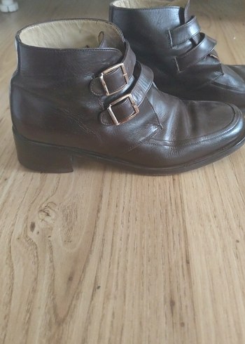 Kahverengi Deri Tokalı bot 38 numara - Görsel 3