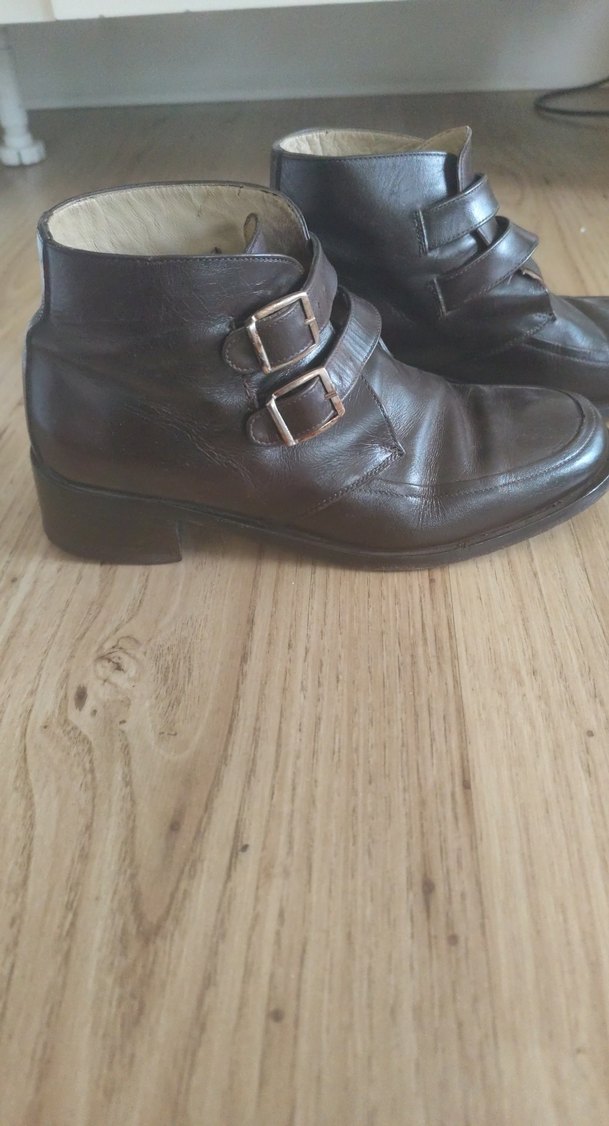 Kahverengi Deri Tokalı bot 38 numara - Görsel 3