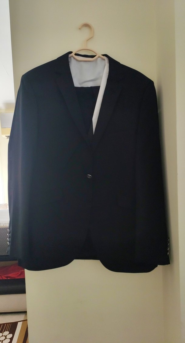 Erkek Gri Uzun Yağmurluk Fermuarlı damatlık 1 kez gıyıldı - Görsel 2