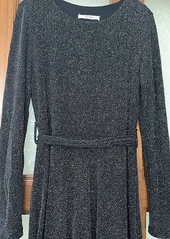 Gri Pilili Uzun Kadın Elbise - Görsel 4