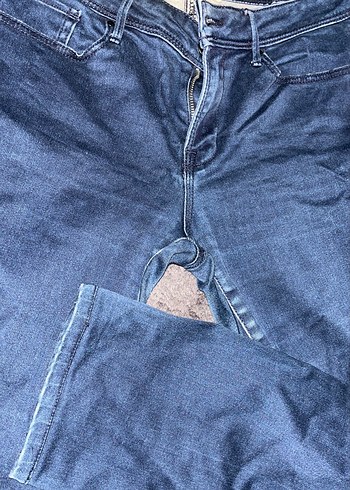 Mavi Parlak Kadın Denim Jean