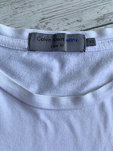 xs Beden Calvin Klein erkek beyaz tişört slim fit