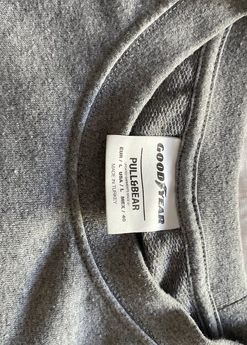 l Beden Gri Baskılı Oversize Erkek Tişört