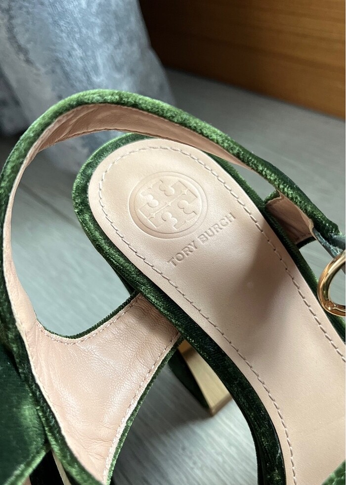 zümrüt yeşili kadife ayakkabı - Görsel 3