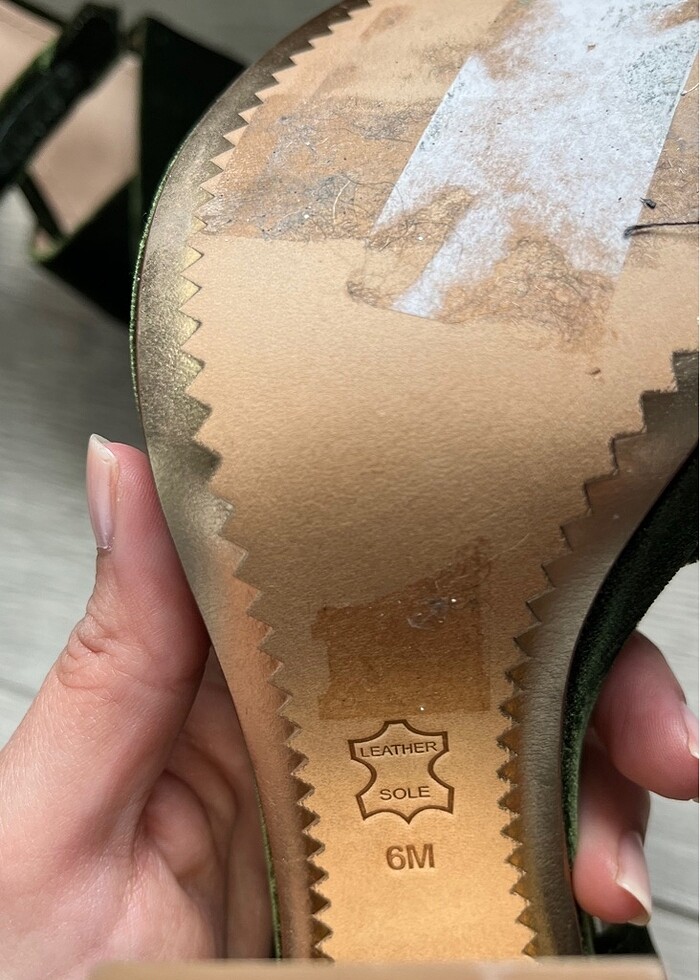 zümrüt yeşili kadife ayakkabı - Görsel 4