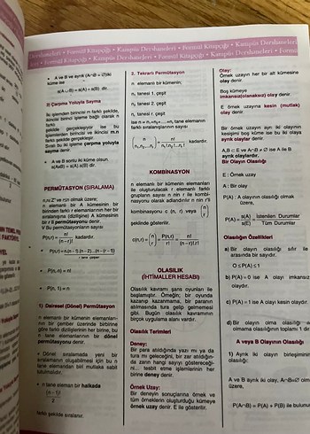  İlköğretim Matematik & Geometri Formül Kitapçığı