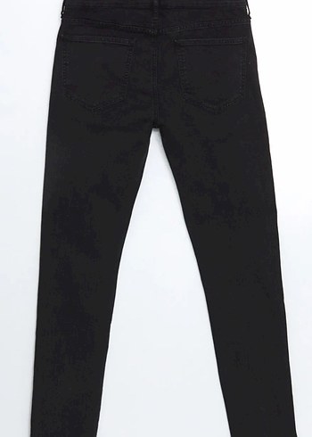Erkek Siyah Slim Fit Denim Jean